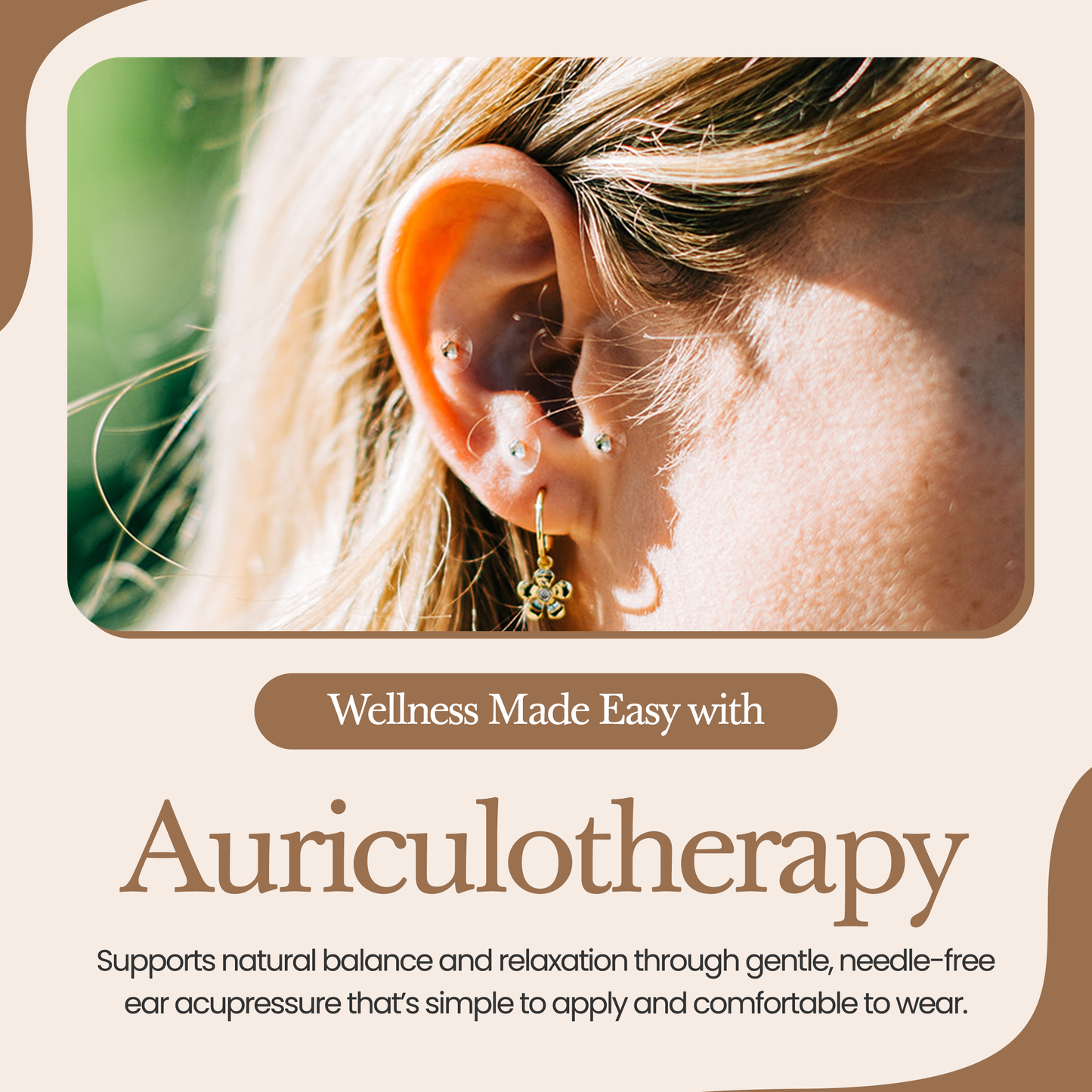 NAOWellness Silver Ear Seed Kit – Adhesive Acupressure Kit With 40+ Solutions