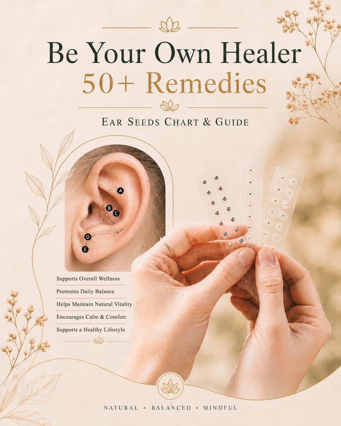 Ear Seeds Ear Acupressure Made Simple: 50+ healing remedies in ONE Guide, How-To Videos, Placement Charts, FAQs, 101 workshop