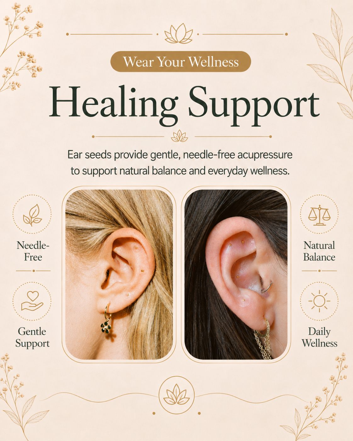 Ear Seeds Ear Acupressure Made Simple: 50+ healing remedies in ONE Guide, How-To Videos, Placement Charts, FAQs, 101 workshop