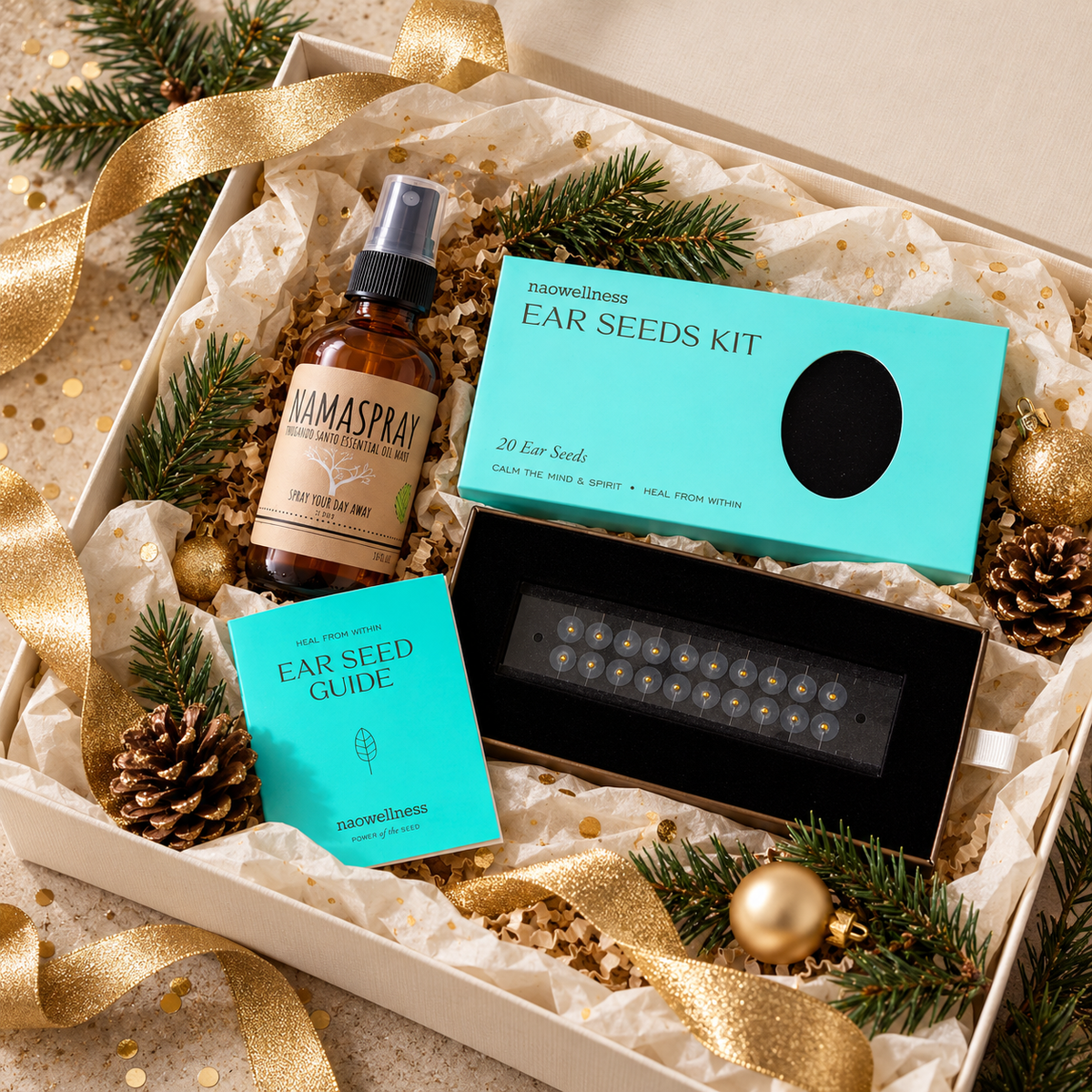 NAO Wellness Ear Seeds Kit + Namaspray Self-Care Ritual Bundle
